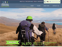 Tablet Screenshot of hikingnewzealand.com